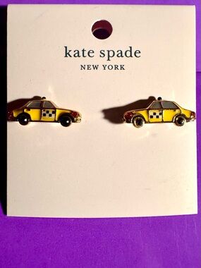 Kate Spade Yellow Earrings Cab Stud Gold Ma Cherie Yellow Taxi Cab Earrings NWT